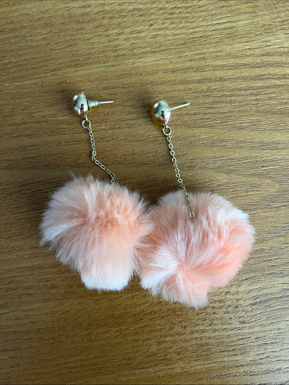 Pom Pom Earrings - Pink Faux Fur ASOS